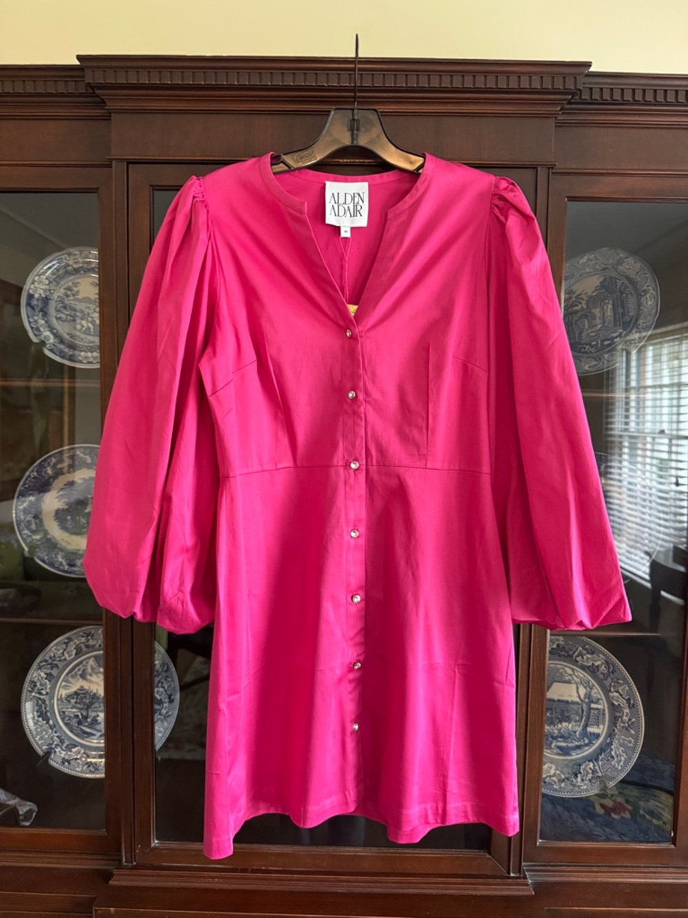 Alden Adair Fuchsia Button-Front Women’s Dress